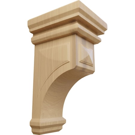Ekena Millwork 7"W x 7 3/4"D x 14"H Jumbo Woodruff Wood Corbel, Cherry CORW07X07X14WFCH